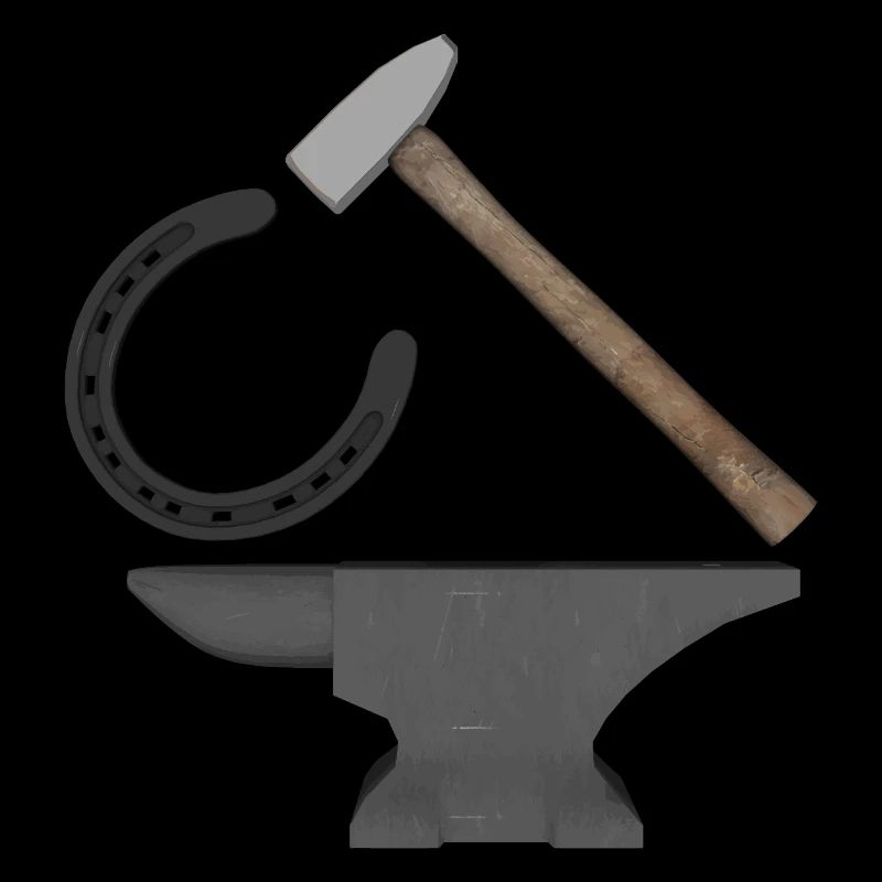 Blacksmith's forge Schmiedehammer Anvil forge