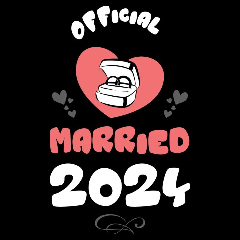 Hochzeit Married 2024 Herz