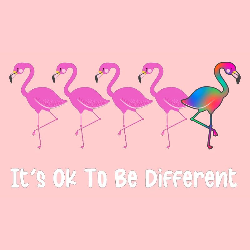 C’est normal d’être différent - Flamingoes