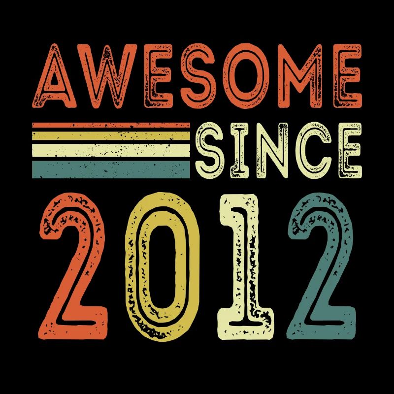 Awesome since 2012 retro t-shirt 2012