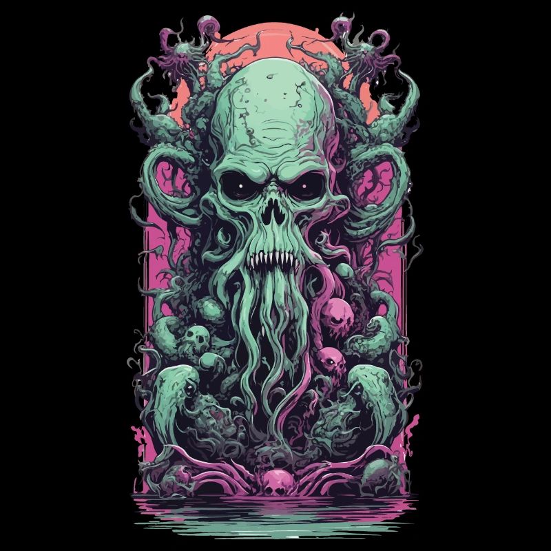 Conception de la pègre de heavy metal démon goule