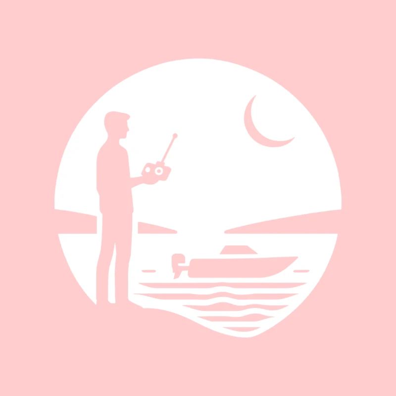 silhouette de bateau télécommandée