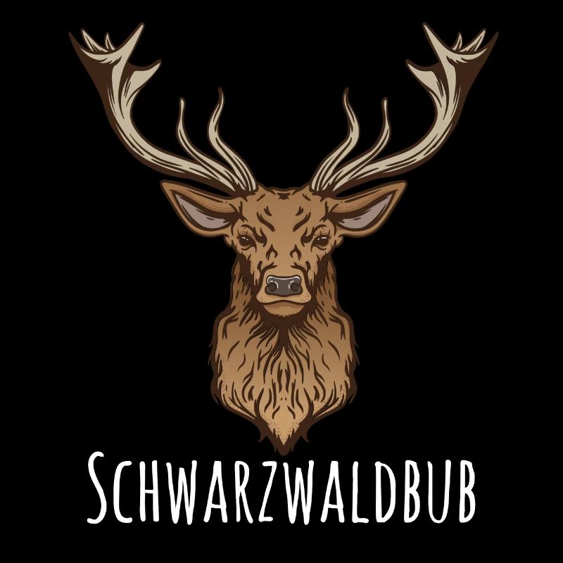 Schwarzwaldbub lustiger Spruch Design Hirsch