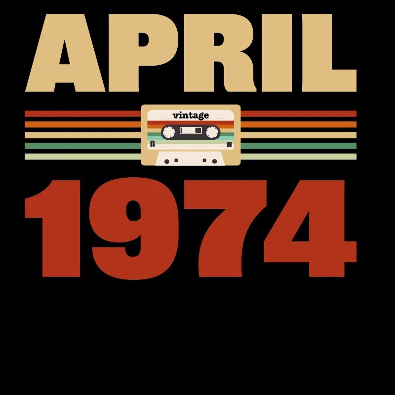 49th birthday April Born 1974 Gift idea
