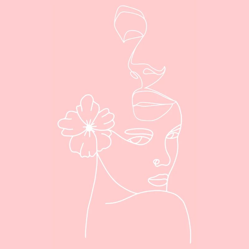 Visage line abstract