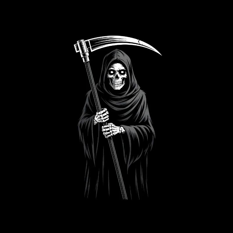 Grim Reaper - Stunning Skeleton Time Quote
