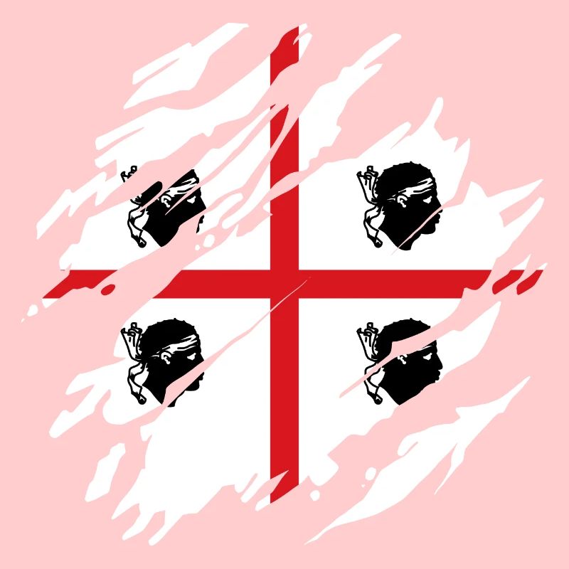 Sardaigne Drapeau Scratch Drapeau sarde Sardegna