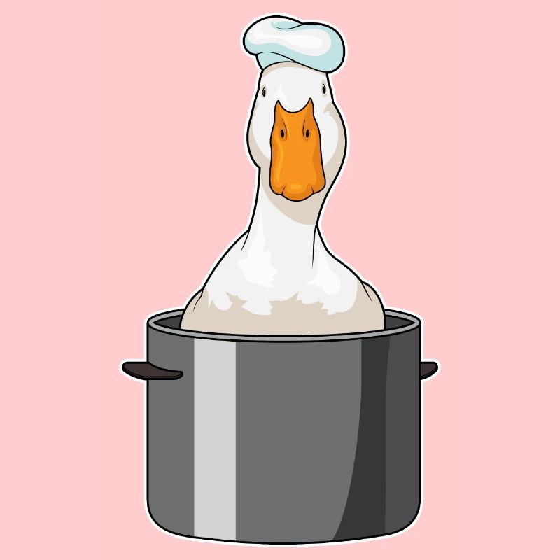 Cuisinier canard Cuit Cuisson de la marmite