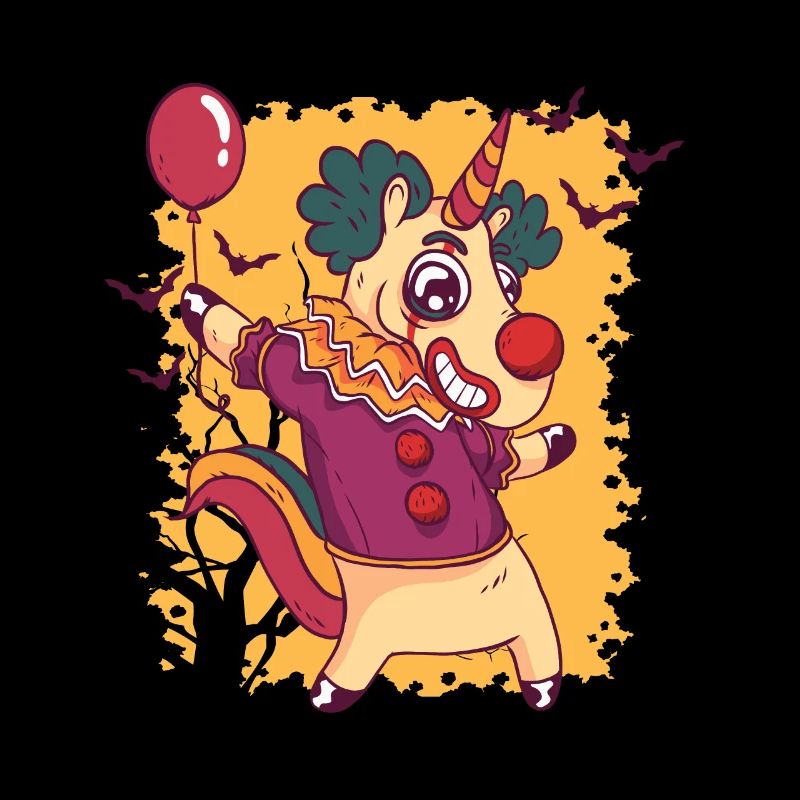 Unicorn clown, Halloween, Einhorn