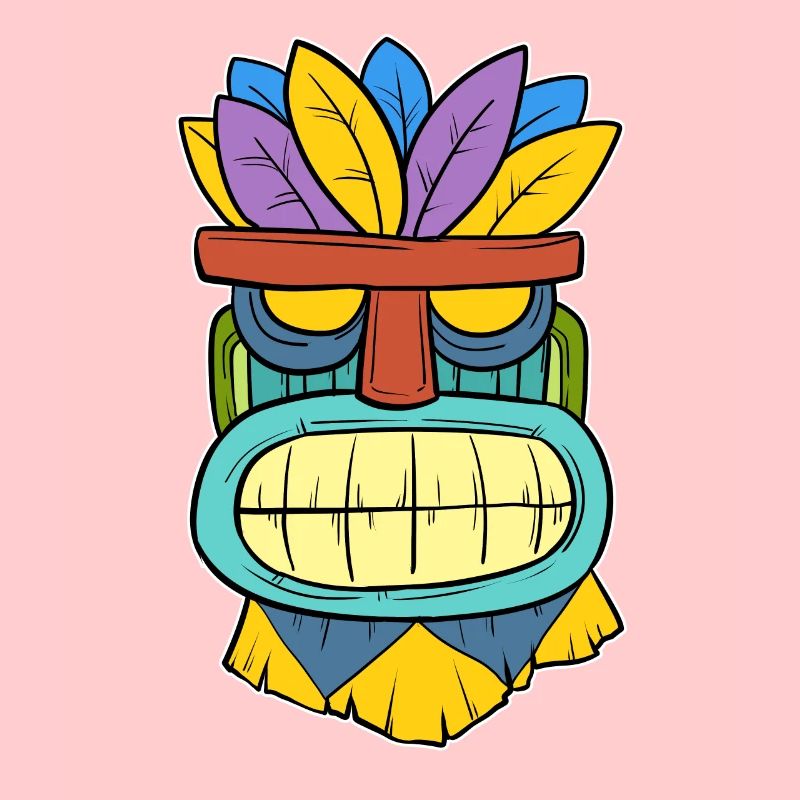 Tikki Tiki Mask Hawaiian Hawaii Gift