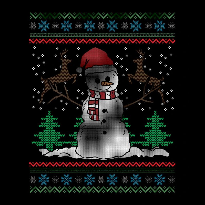 Cadeau de bonhomme de neige laid pull