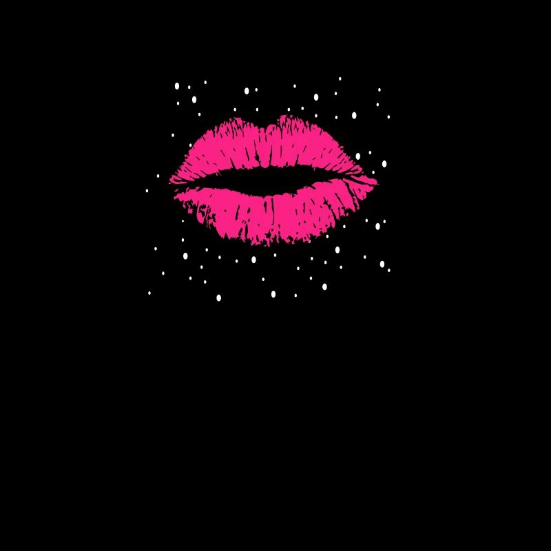 Hot Pink Neon Lips