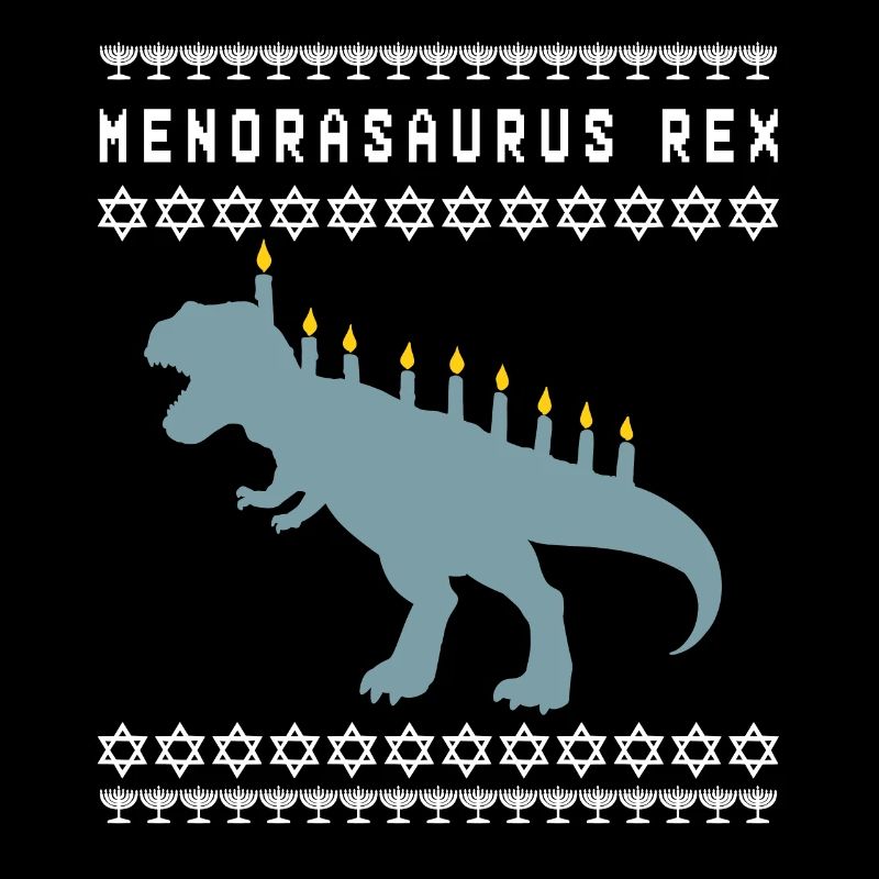 Menora T-Rex Juif dinosaure Dino cadeau