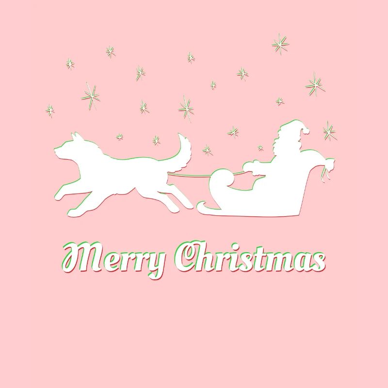 Weihnachten – Weihnachtspullover – Husky