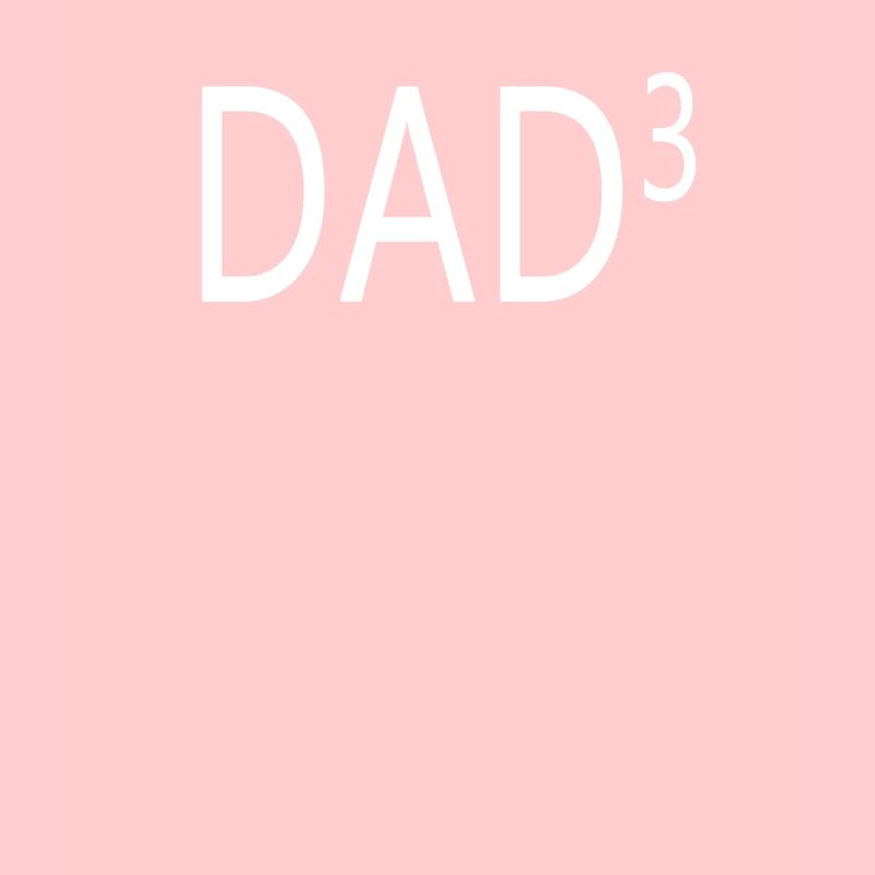 DAD³ white Tshirt Best DAD with 3 kids - Papa