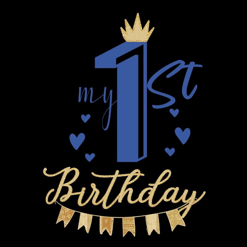 my first Birthday - in blue