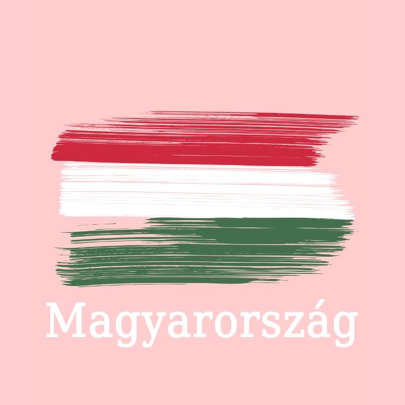 Hungary with national flag also for lovers