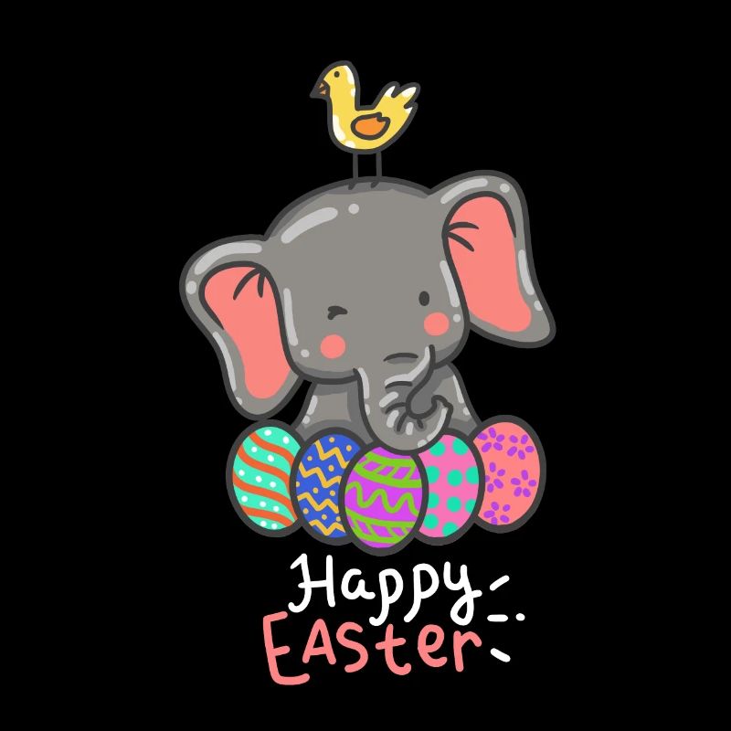 Elephant - Elephants - Easter - Happy Easter