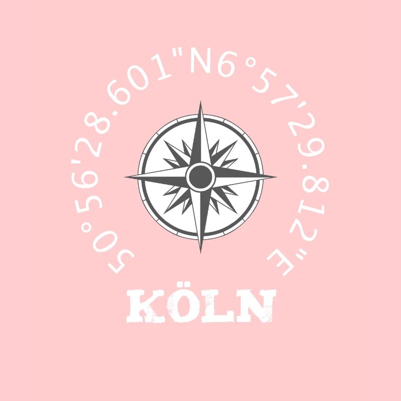 Köln Kompass Koordinaten Längengrad Geschenk