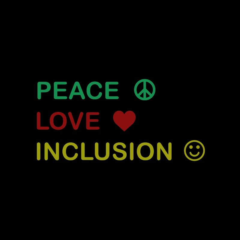 Idéal pour toutes les occasions Inclusion Tee Paix