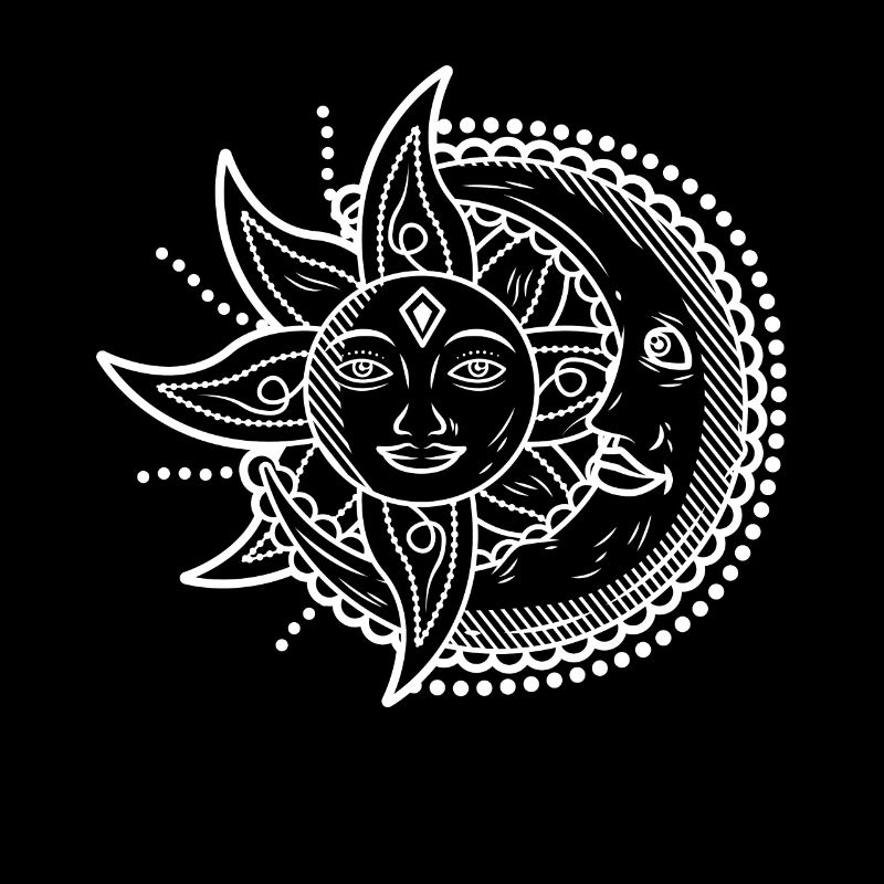 sun moon sun moon good night half moon yin yang