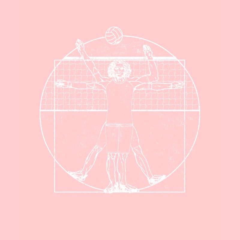 Vitruvian man volleyball gift