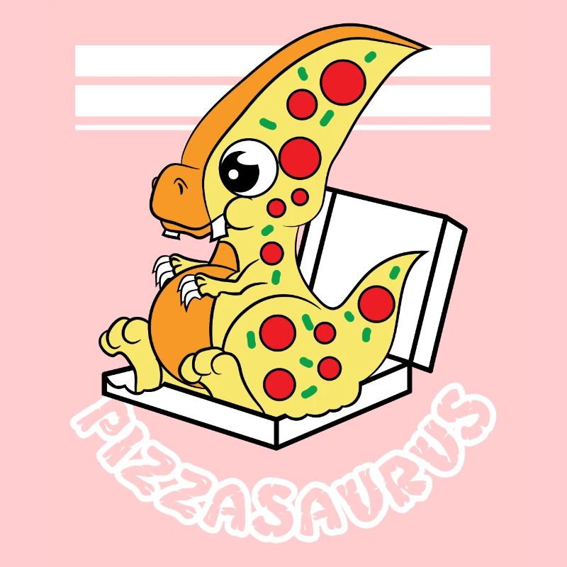 Conception de teeshirt "Pizzasaurus" mignonne et