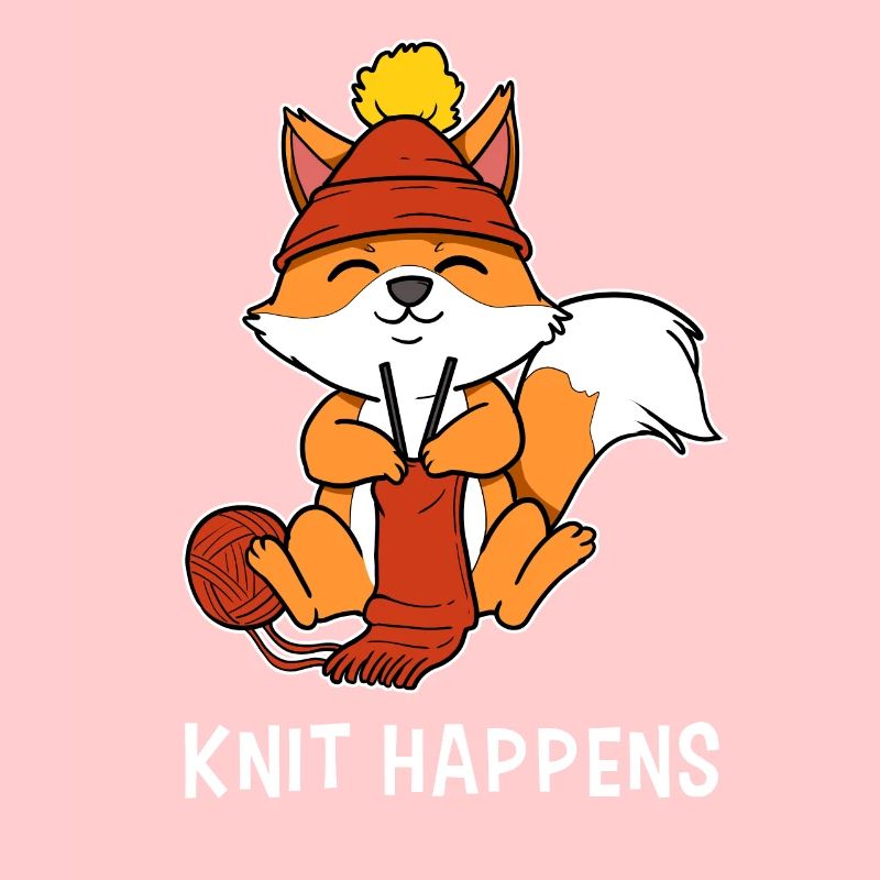 Winter knitting fox