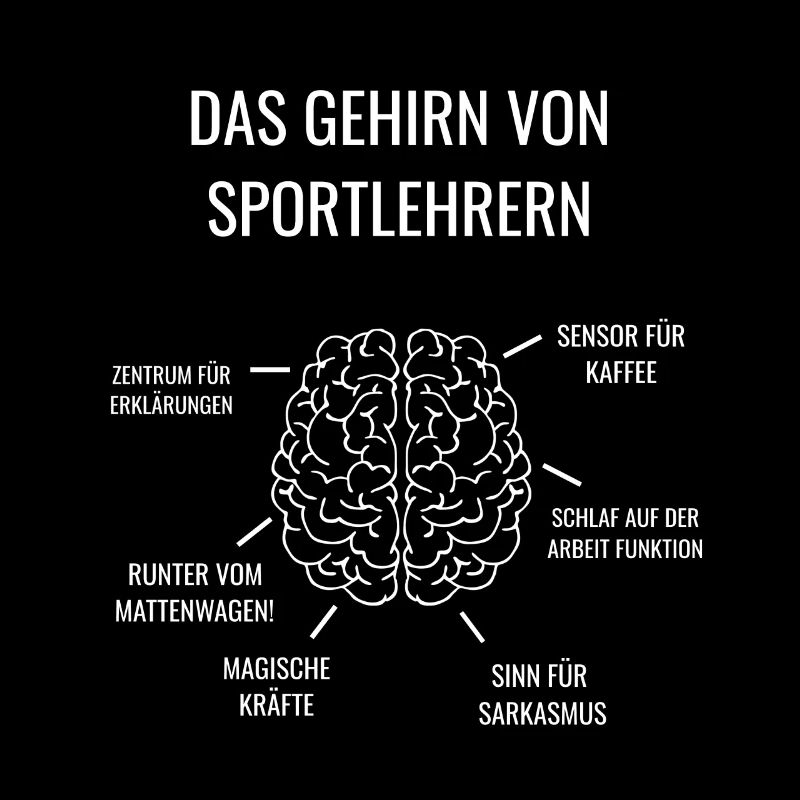 Sportlehrer Gehirn Lehrer Schule Humor Abschied