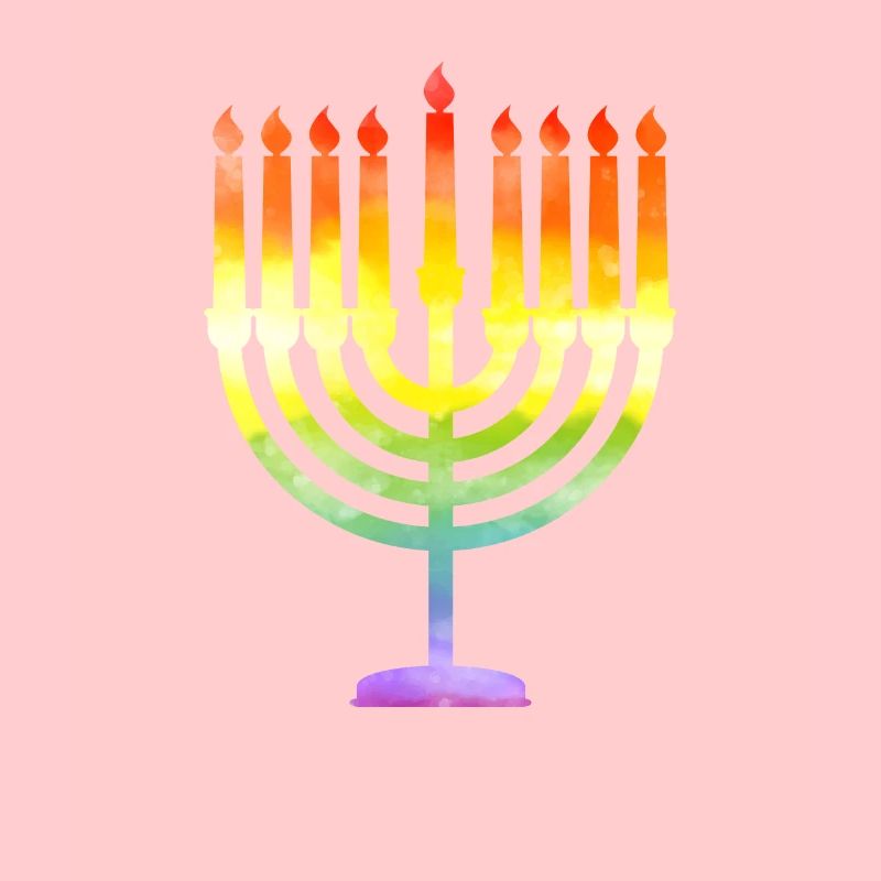 Belle Hanoukka Vintage Menorah, heureuse