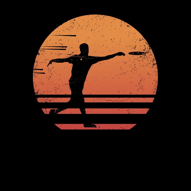 Retro Ultimate Frisbee Game Player Gift