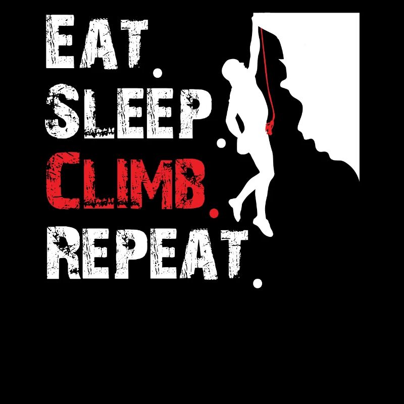 Eat Sleep Climb Répétez la conception des amateurs d'escalade