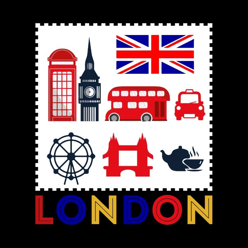 Souvenir de Londres vintage - timbre rétro de Londres