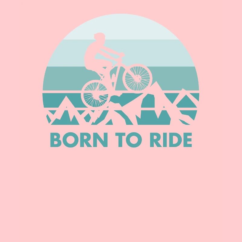 VTT, Biker, Vintage Blue Striped