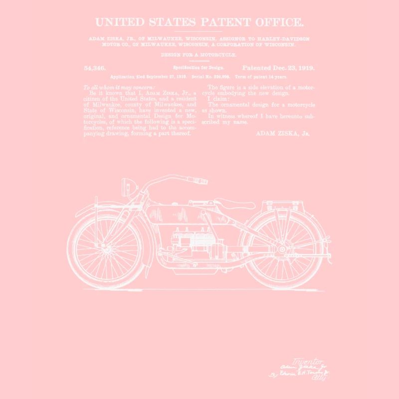 Engine Construction 1920 Patent Print Shirt, Harle