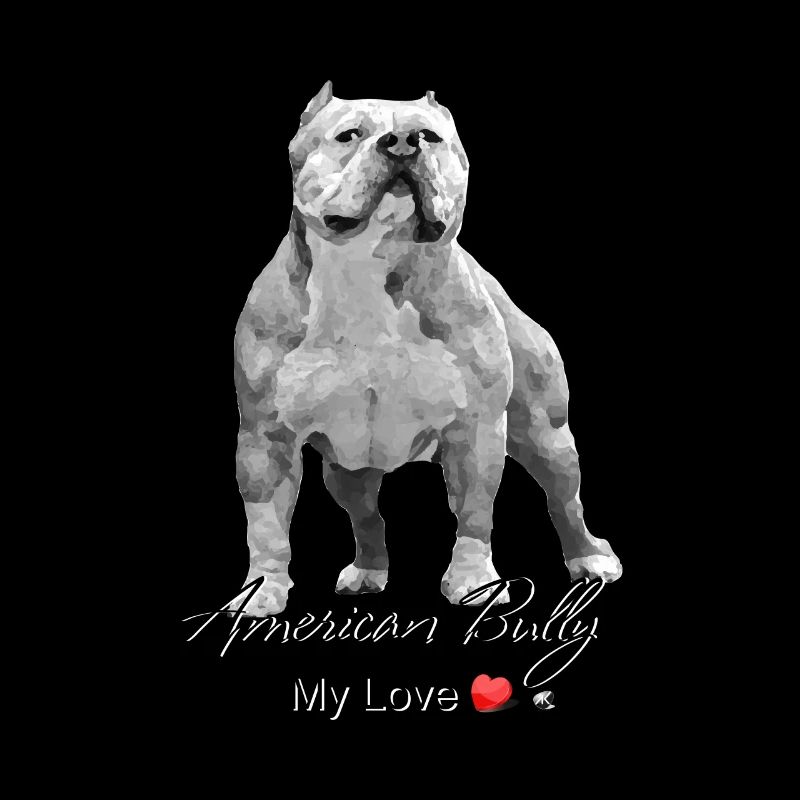 Illustration de bully américain avec inscription