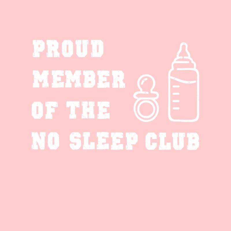 Parents bébé disant No Sleep Club Sleepless