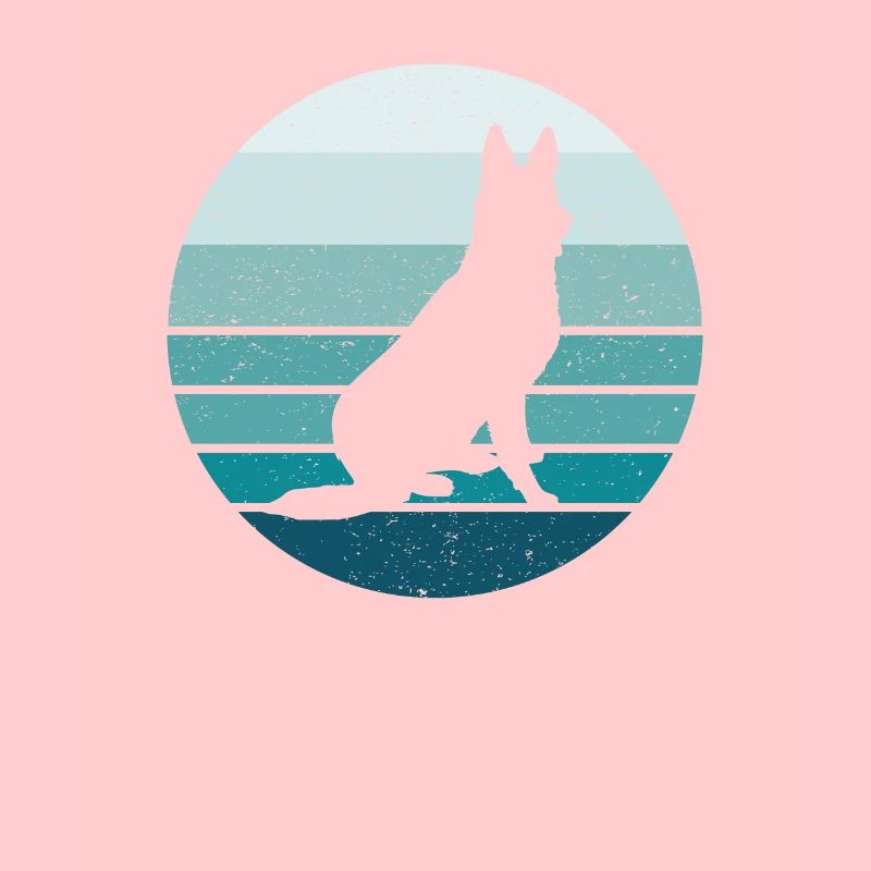Deutscher Schäferhund - Retro, Vintage-Stil