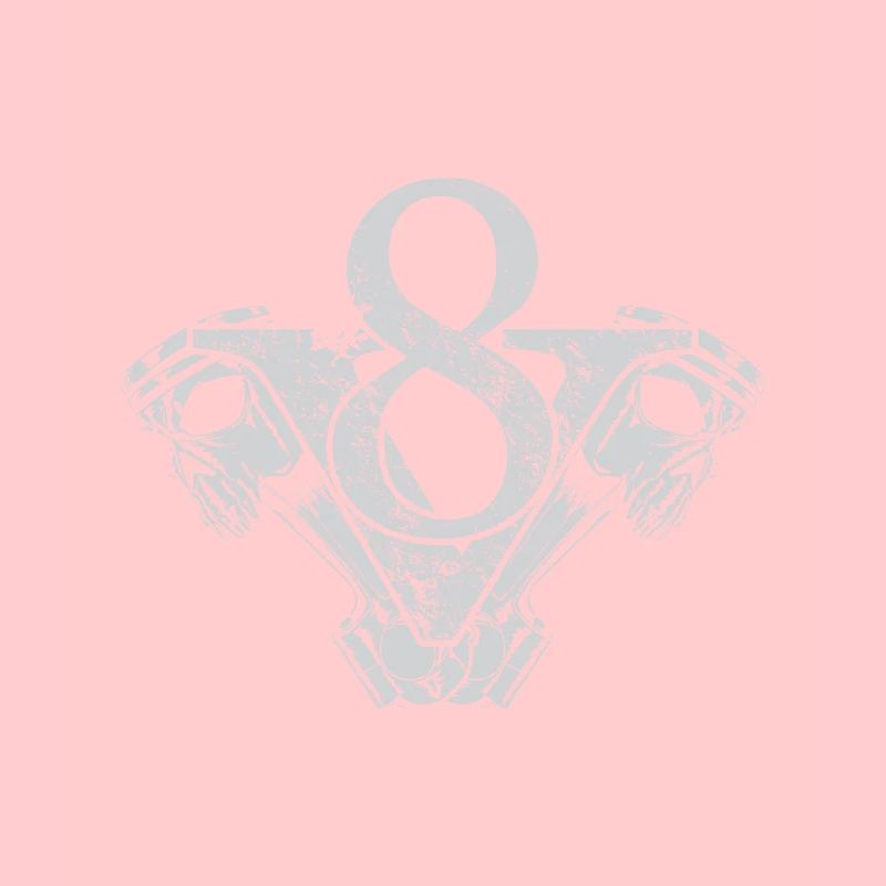 V8 Skull Cylinder Engine PS Turbo Car Lover