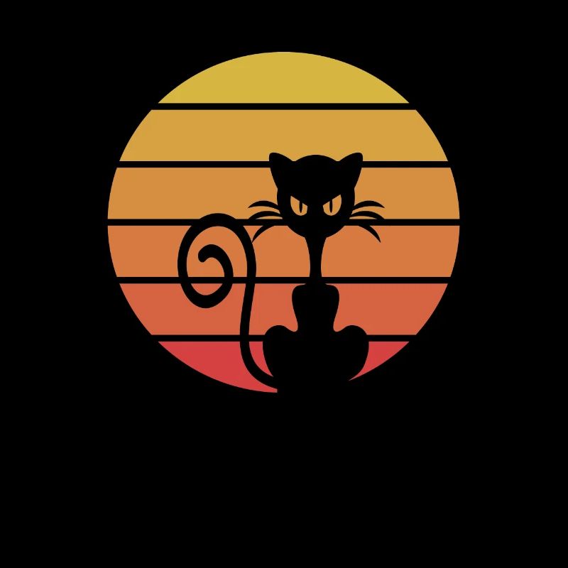 Lustige Katze retro lustiges Geschenk Pew