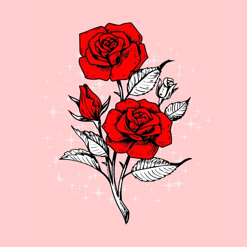 Tatouage de roses rouges