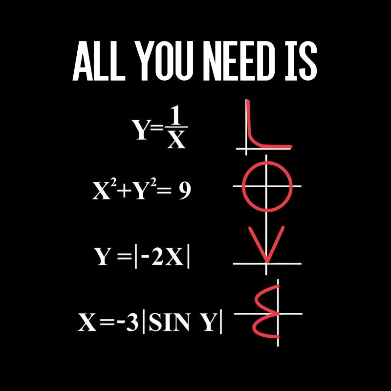 ALL YOU NEED IS LOVE MATHE MATHEMATIK LEHRER PROF