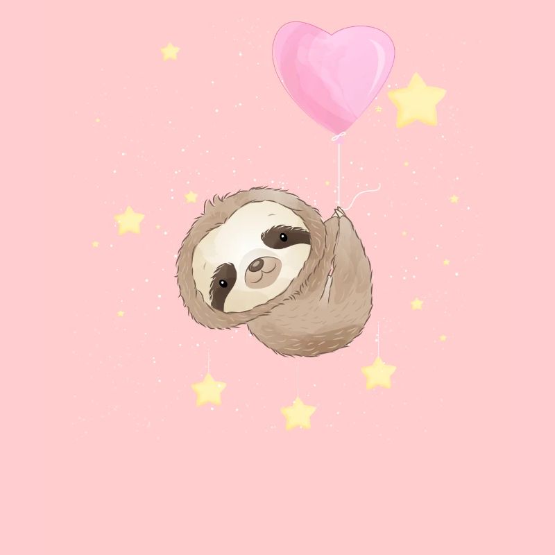 Sloth Floating With Stars