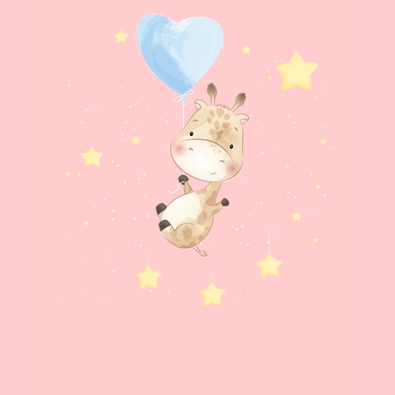 Adorable girafe dans l’espace