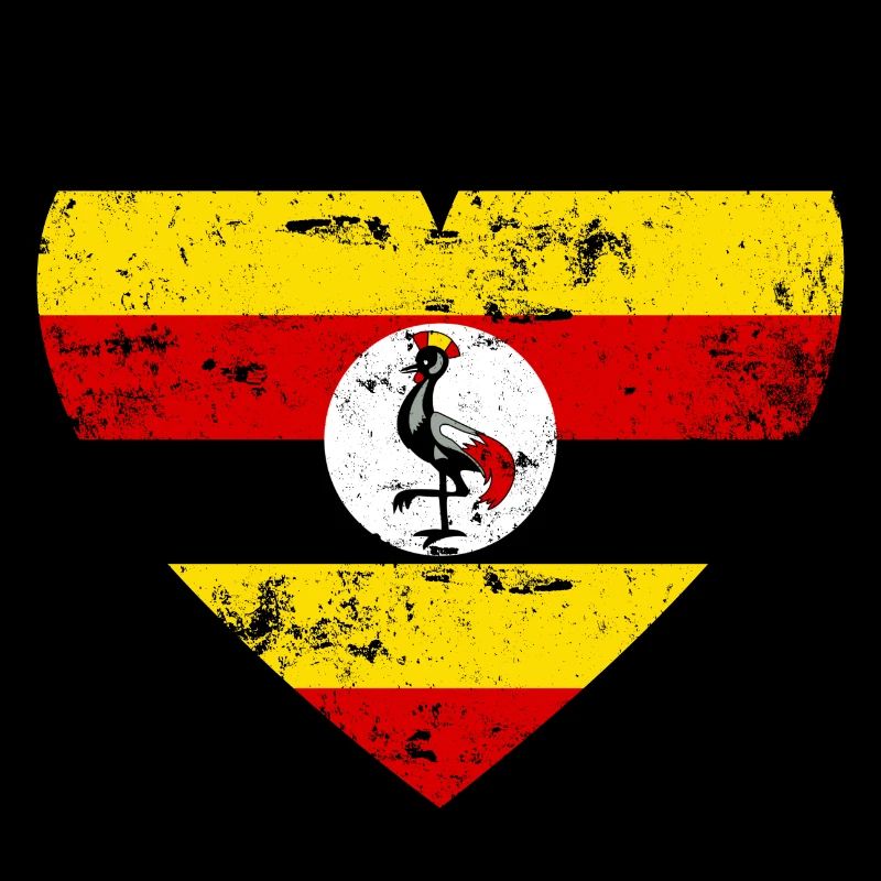 Coeur de drapeau de l’Ouganda