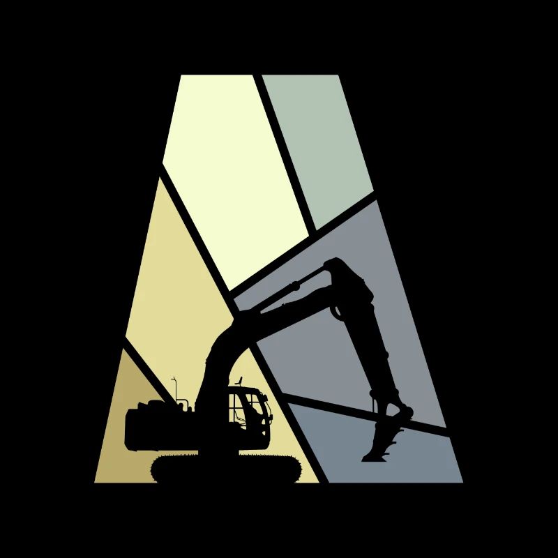 Bagger Baustelle Baggerfahrerin