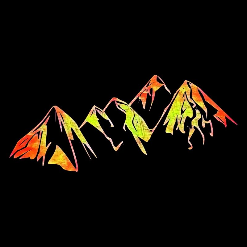 Colorful mountain range