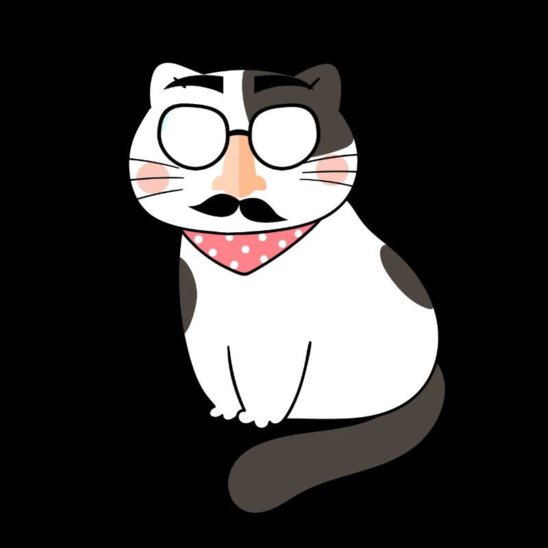 lustiges Katzengesicht mit funky Brille