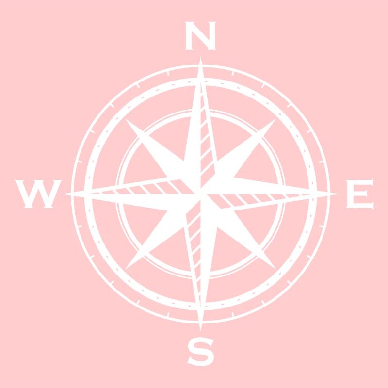 Compass symbol wind rose cardinal direction
