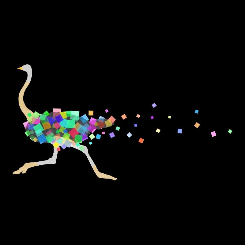 Farbenfroher Vogelstrauss